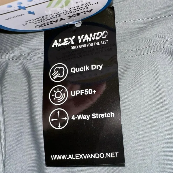 NWT‎ Alex Vando Gray UPF 50+ Swim Athletic Shorts Small Lightweight Activewear - Image 5
