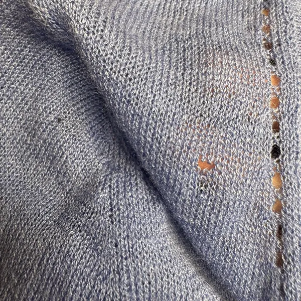Aerie Womens Size Medium Blue Long Sleeve Cardigan Pockets Buttons TINY FLAW‎ - Image 5