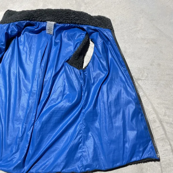 Vtg Patagonia Reversible Fleece Zip Up Sherpa Pile Vest Blue Grey Women's SZ S - Image 11