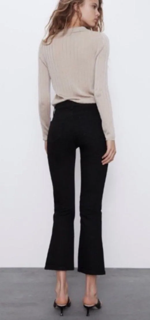 STRETCH SLIT HI RISE JEANS TRE (Size 27) - Image 2