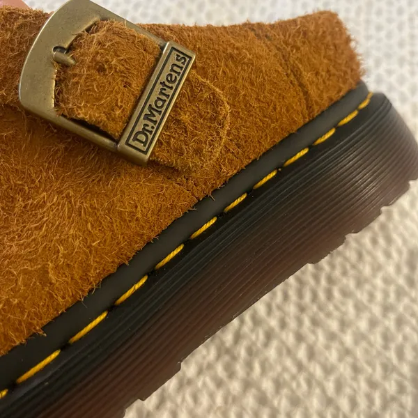 Dr. Martens Isham Faux Shearling Lined Suede Slingback Mules - Image 6