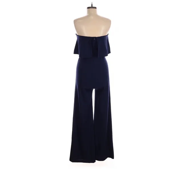 Lulus Power of Love Navy Blue Strapless Jumpsuit Medium Party Night Out - Image 5