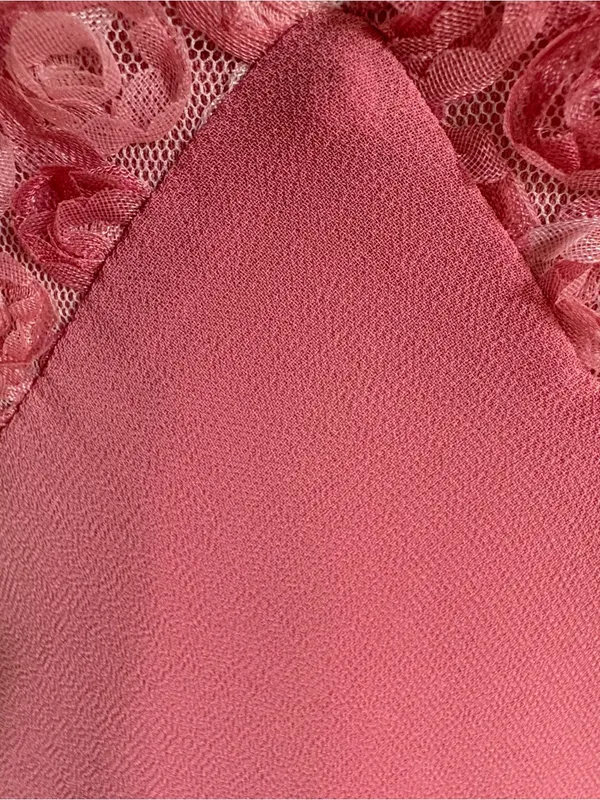 Wild Fable Women’s Rosette Maxi Dress Pink Small - Image 4