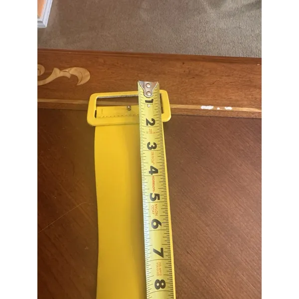 Unbranded Yellow leather statement belt wide Size S/M - Image 11