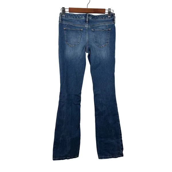 Mossimo Skinny Boot Jeans Women Size 2 Blue Mid Rise Distressed Ripped Knee Y2K‎ - Image 5