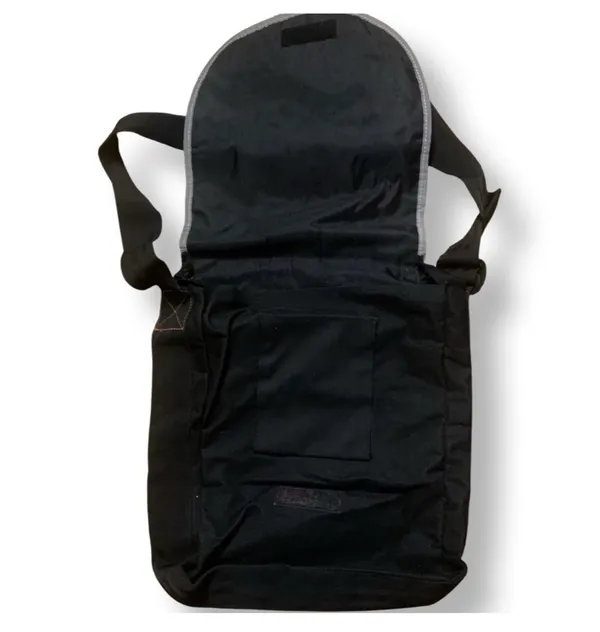 Black Nylon Messenger Bag Crossbody Shoulder Bag Adjustable Strap Utility Travel - Image 3