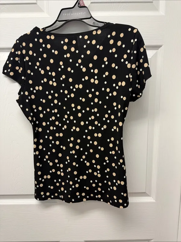 new directions Black Top with Cream Polka Dots - Image 3