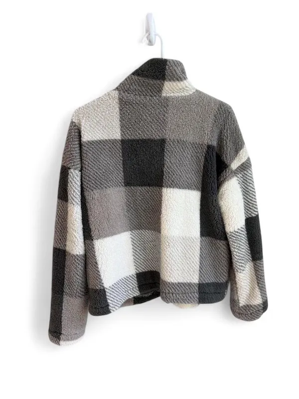 VICI x Thread & Supply Plaid Fleece Teddy Jacket - Image 3