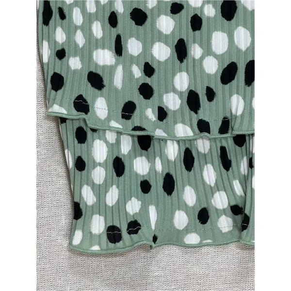 Ann Taylor | Green Dalmation Print Pleated Tank | Small - Image 5