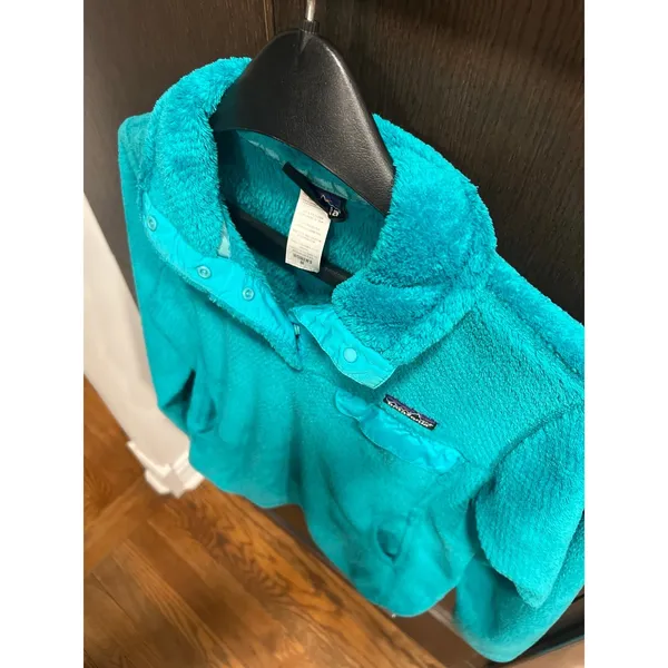 Patagonia‎ ReTool Snap-T Pullover Fleece Sweater size medium Teal Green - Image 2