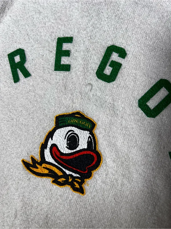 Oregon Sweatshirt Three Square by Royce Apparel Oregon Ducks Mascot Terrycloth L - Image 4