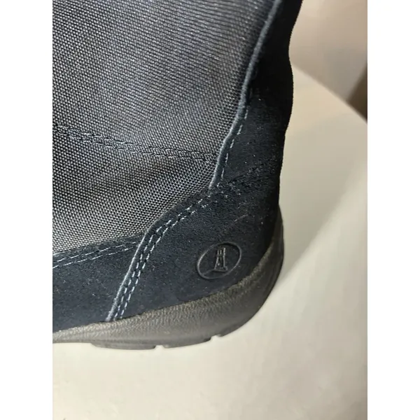 Lands' End women's Blue Faux Fur mid-calf winter boots Top Zip Up Snow Size 6B - Image 7