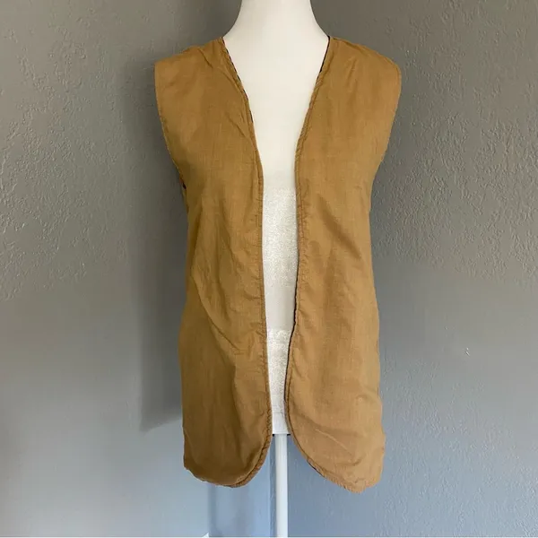 Vintage boho Vest Southwest Aztec Western Fall Vest Reversible Hippie S/M - Image 9