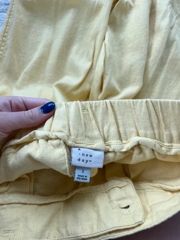 A New Day Yellow Flowy Pants - Image 4