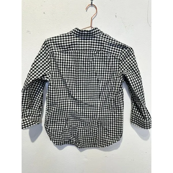 LAUREN RALPH LAUREN Black White Checkered Gingham 100% Cotton Button Up Shirt 0 - Image 3