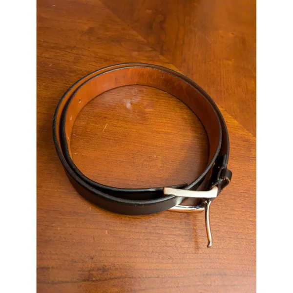 Banana Republic Leather Black Belt Size 36 - Image 9
