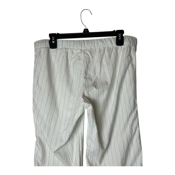 J Crew‎ Pajama Pants Women Small White Striped Cotton Lounge Sleepwear Preppy - Image 4