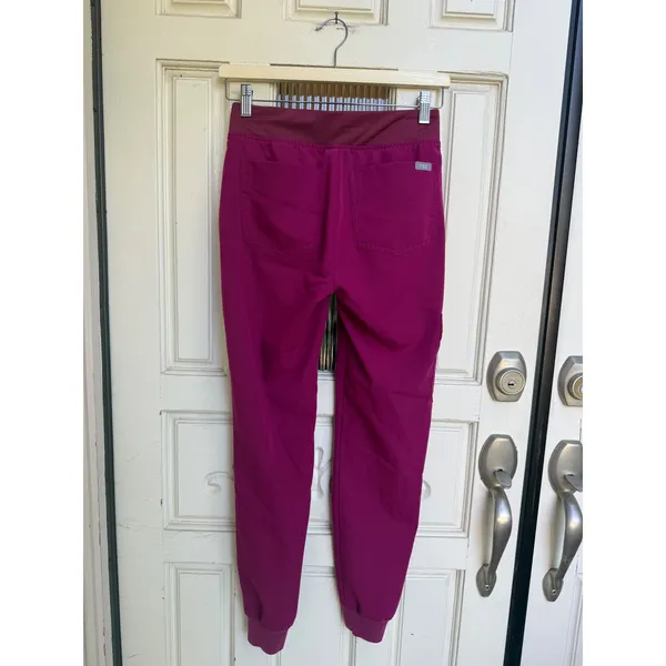 FIGS Women Dark Magenta‎ Zamora Scrub Jogger Pants PO 2191 Size XXS - Image 2