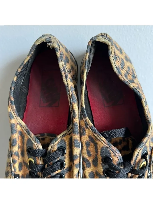 Vans Unisex Leopard Print Shoe Size 8 or 6.5 #675 - Image 6