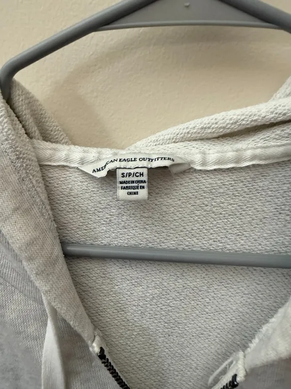 American Eagle Outfitters Gray Zip Up Sweatshirt - Image 2
