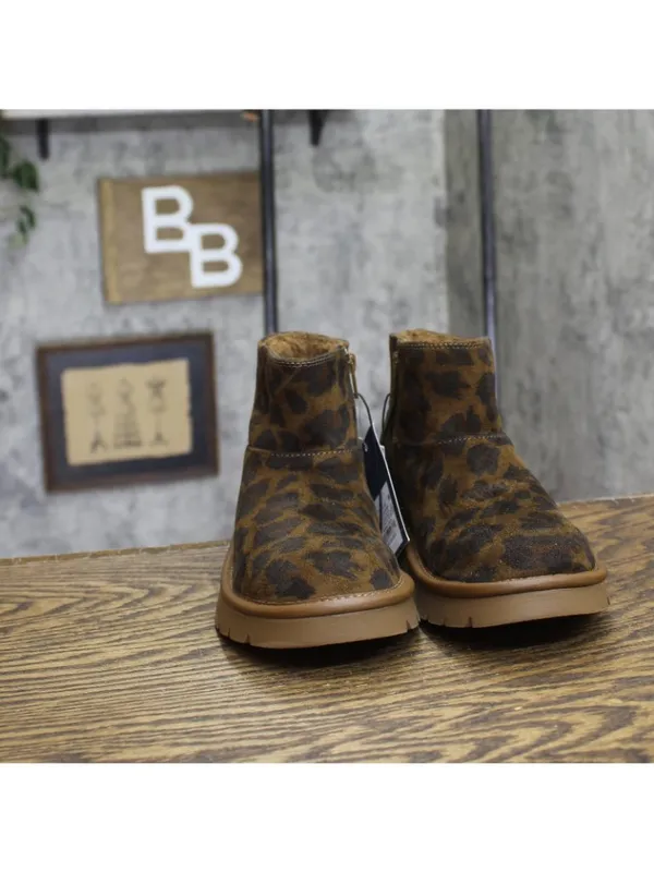 NWT Universal Thread Microsuede Ankle Boots with Memory Foam Leopard Brown 6M - Image 4