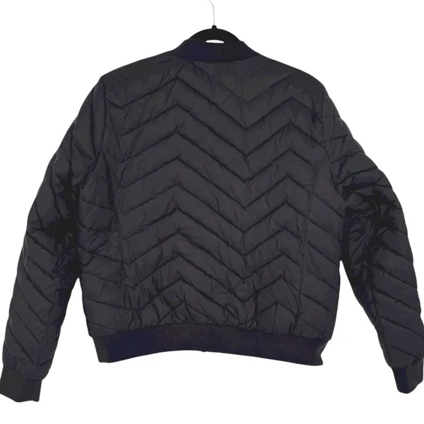 Sweaty Betty Women's Glacier Quilted Bomber Jacket Puffer‎ Coat Black Size Large - Image 4