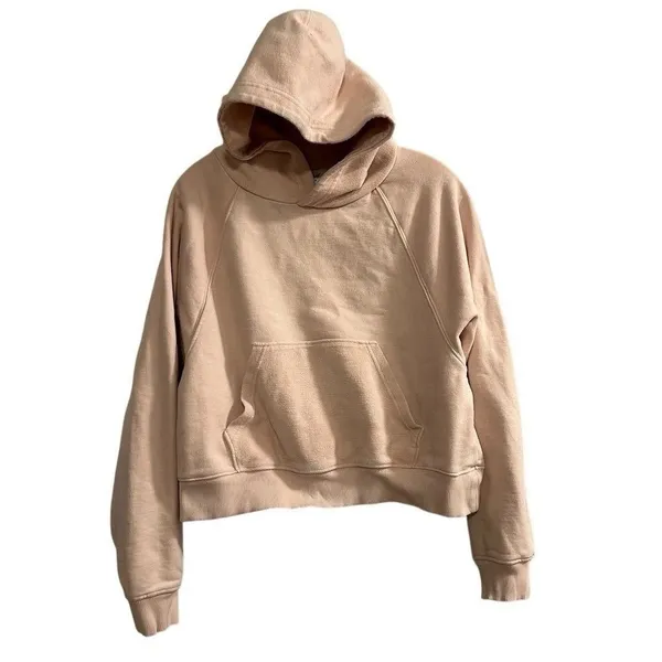 Aerie Women's Cropped Pullover Hoodie Pink‎ Medium Casual Relaxed Fit - Image 2