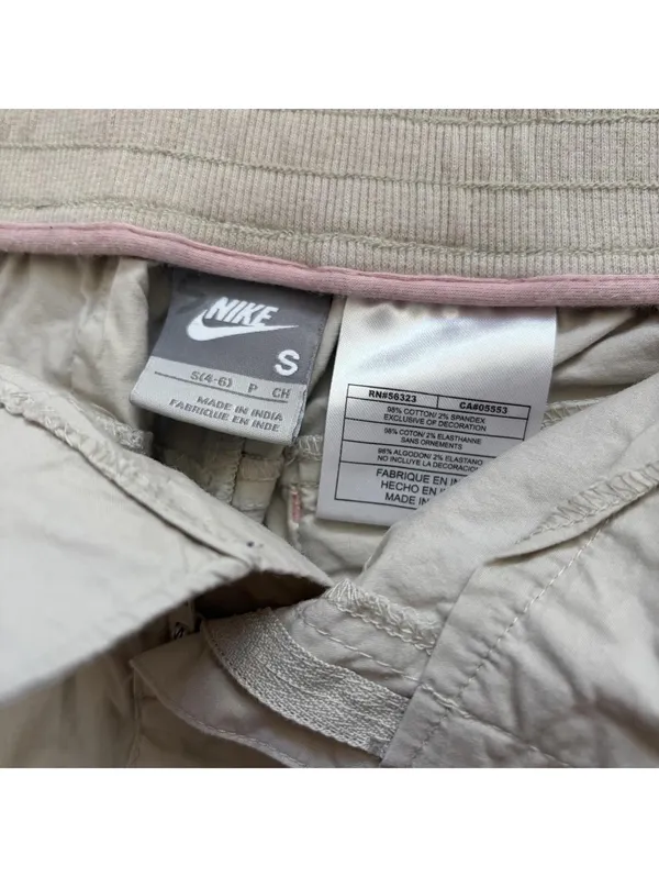 Y2K Nike Wide Leg Capri Crop Track Sweatpants Low Waist Rise Women's Size Small - Image 3