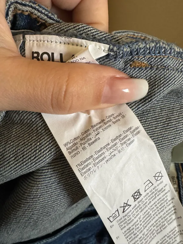 ROLLAS‎ Sailor Jean Sz 28 Pisces Blue Wide Leg High Rise - Image 10
