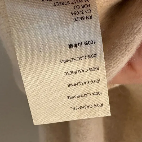 Free People Cashmere Oatmeal Cropped Turtleneck Sweater Boxy Fit‎ Size Small - Image 8
