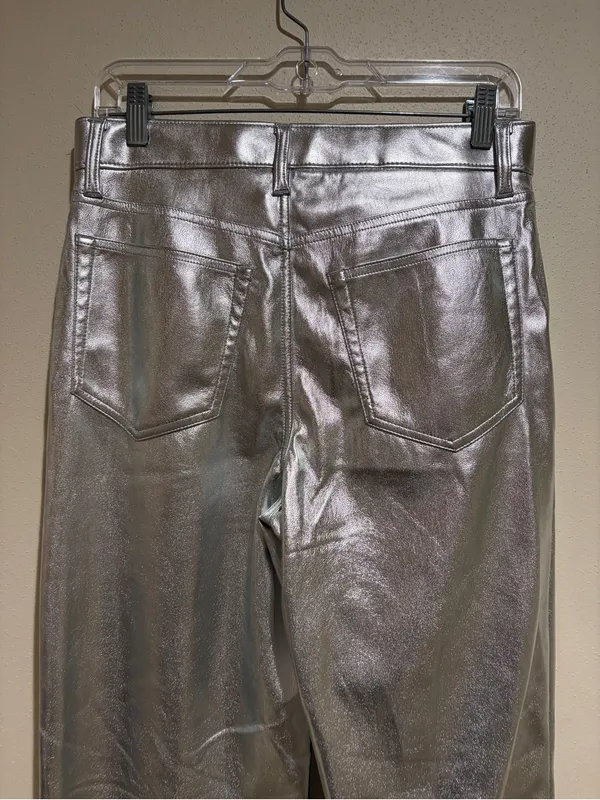 Abercrombie & Fitch LONG The ‘90s Relaxed High Rise Pant Silver Metallic - Image 9