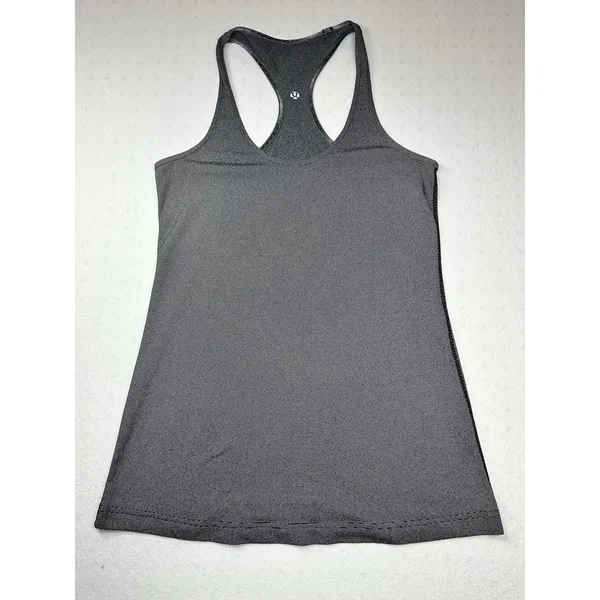 Lululemon Cool Racerback II Tank Top Gray Micro-Stripe | Size S - Image 3