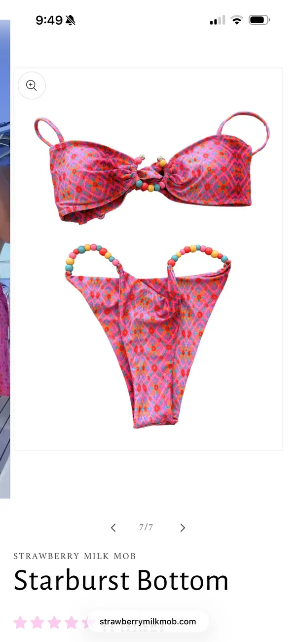 Strawberry Milk Mob Starburst Bikini Bottoms - Image 7
