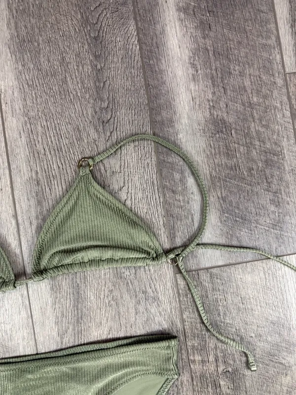 Aerie Olive Ribbed Bikini Set  - Image 3