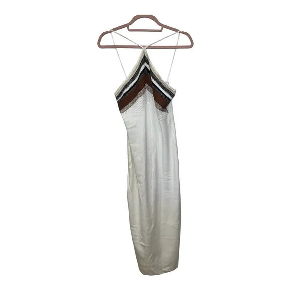 COMMENSE Color Block Knit Halter Dress COLOR - Multicolor, Size Medium NWT - Image 5