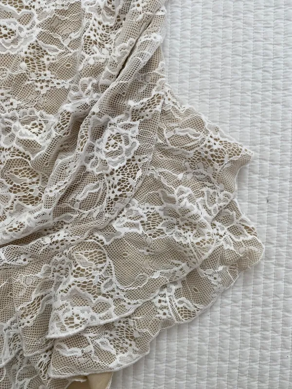 white beige lace ruffle Princess Polly dress - Image 3