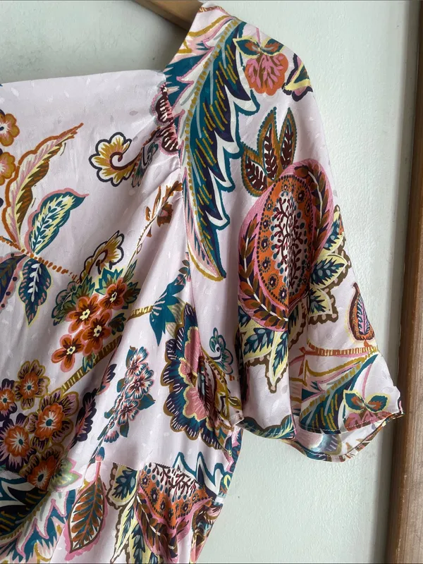 Kachel x Anthropologie Flutter-Sleeve Slip Dress Pink - Image 7