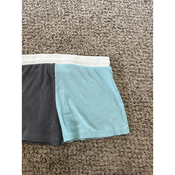Lagaci Women's Light Blue Gray White Pajama‎ Shorts Size Medium - Image 8