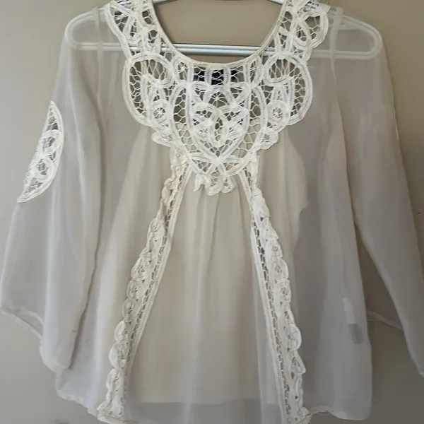 Cynthia Rowley Lace top with tank lining - Image 2