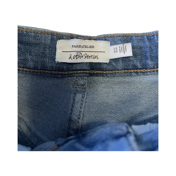 & Other Stories Jeans Womens 24 Blue‎ Wide Leg High Rise Denim Medium Wash - Image 3
