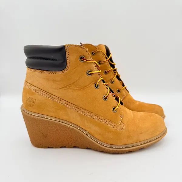 Timberland Glancy Wedge Boots Wheat Nubuck Womens 8 EU 39 8251A‎ - Image 13