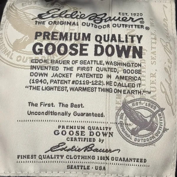 Eddie Bauer Women’s Premium Goose‎ Down Jacket Full Zip Black Size M - Image 9