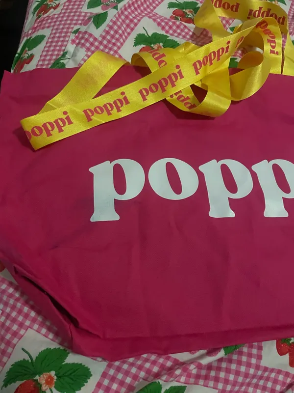 Poppi canvas tote bag Pink - Image 6