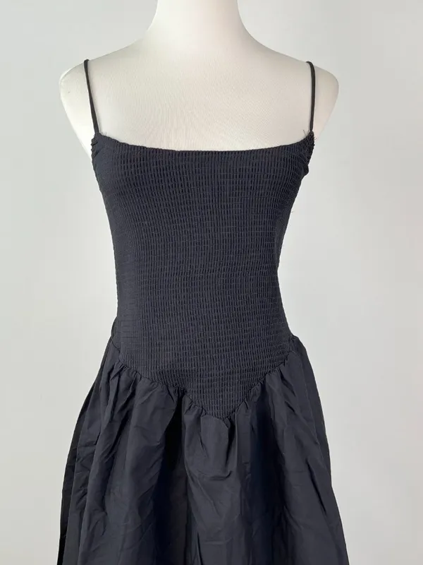 NWOT Farm Rio Cotton Black Sleeveless Midi Dress Size L - Image 6