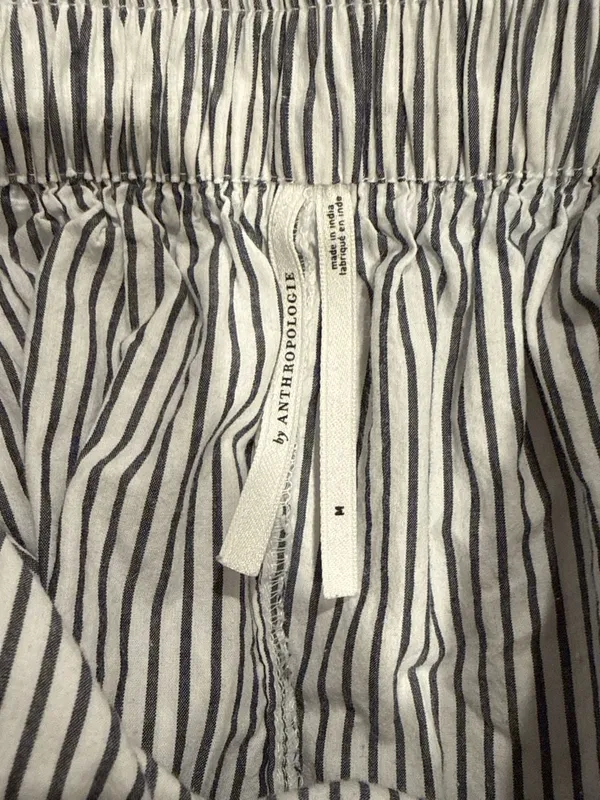 Anthropologie Striped Wide Leg Lounge Pants Size M - Image 5