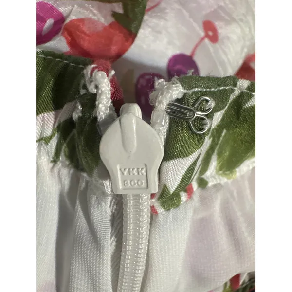 Abercrombie & Fitch Floral XS Tiered Maxi Skirt Women White Pink Red Ruffle - Image 8