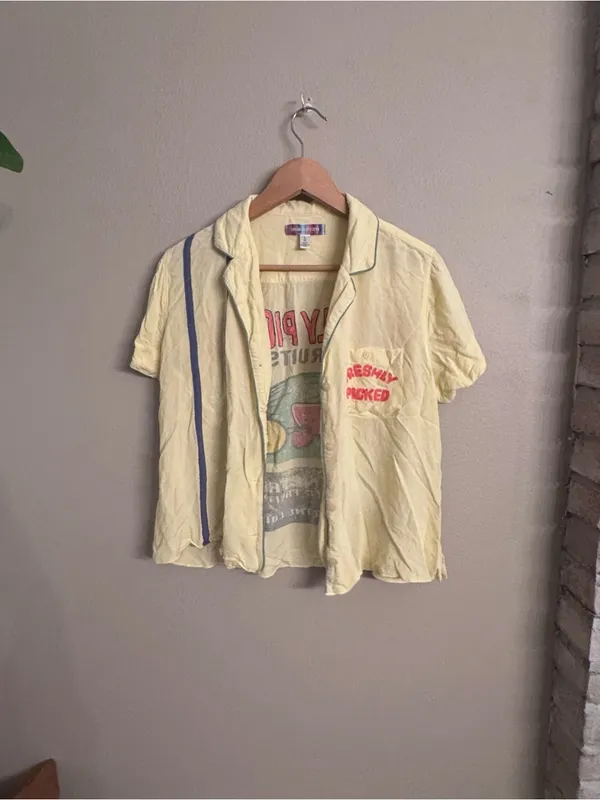 UO Retro Petrol Button-Through Shirt - Image 6