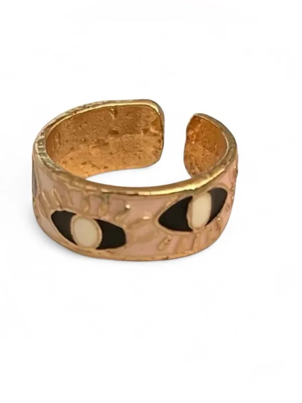 NWOT Pink Evil Eye Adjustable Ring - Image 2