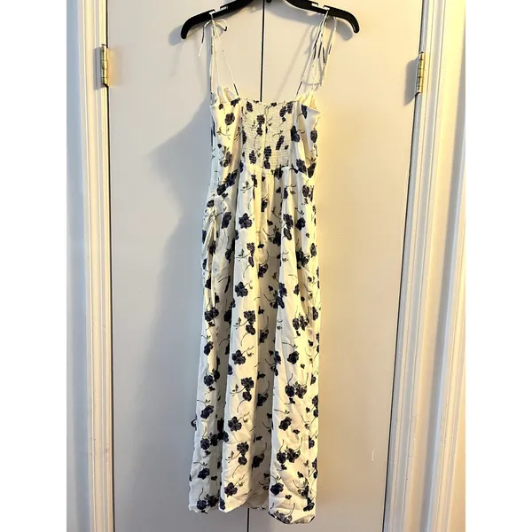 Reformation Kourtney Floral White Blue Dress Blueberries size 2 - Image 7