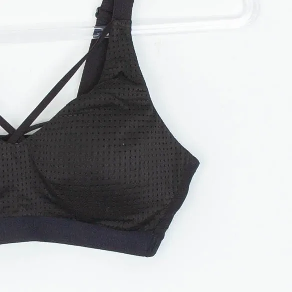 Victorias Secret Sport Black Strappy Sports Bra Womens‎ 34B Lightweight Athletic - Image 2